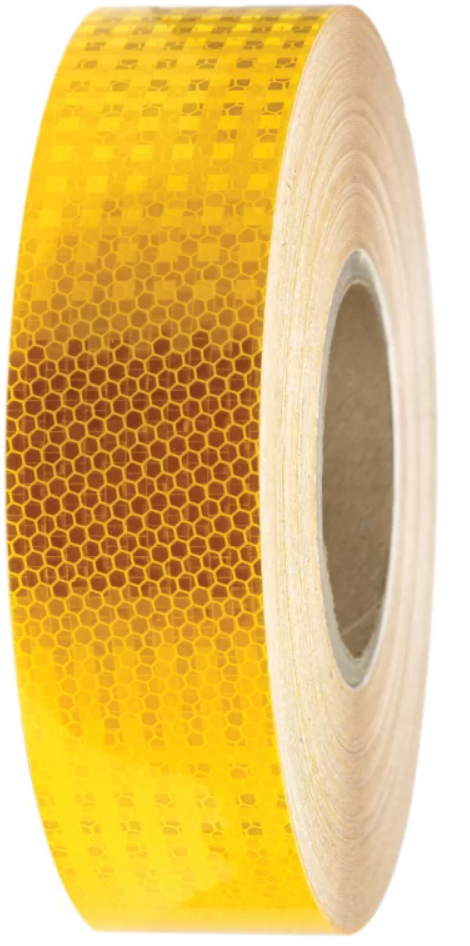 Amber Yellow Reflective Vehicle Marking Tape (Class 1) - Vehicle Safe - Same Day Dispatch!