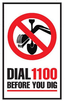 Dial Before You Dig Decal - 77mm x 50mm - Vehicle Safe - Same Day Dispatch