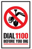 Dial Before You Dig Decal - 77mm x 50mm - Vehicle Safe - Same Day Dispatch
