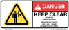 Danger Keep Clear Risk Of Amputation Decal - 100mm x 40mm - Vehicle Safe - Same Day Dispatch