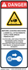 Remove Key Before Leaving Decal - 100mm x 40mm (Portrait)