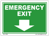Emergency Exit Decal - 125mm x 90mm