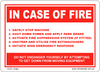 In Case Of Fire Decal - 125mm x 90mm