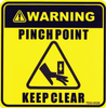 Warning Pinch Point - 95mm x 95mm TDG-0028