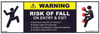 Warning Risk of Fall Decal - 100mm x 35mm