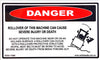 Danger Rollover of this Machine can cause Injury or Death - ROSI-11065