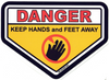 Danger Keep Hands and Feet Clear Decal - RR-SG350-003