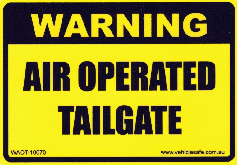 Warning Air Operated Tailgate - WAOT-10070