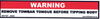 Warning Remove Towbar Tongue Before Tipping Body Decal - 145mm x 30mm