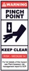 Warning Pinch Point - WPP-50120 50mm x 120mm