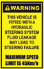 Warning Vehicle Fitted with Hydraulic Sterring System Max 45KM/H - 65m x 100mm