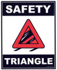 Safety Triangle Decal - 90mm x 110mm