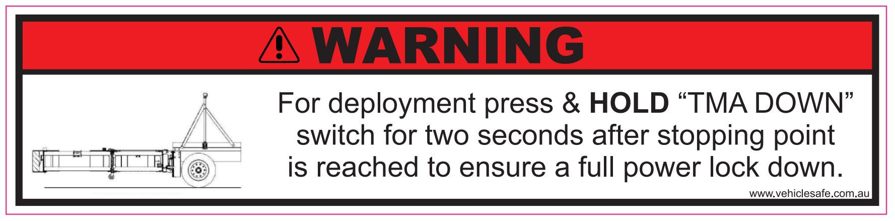 Scorpion TMA Safety Sticker Kit 150mm x 30mm x 8 - Vehicle Safe