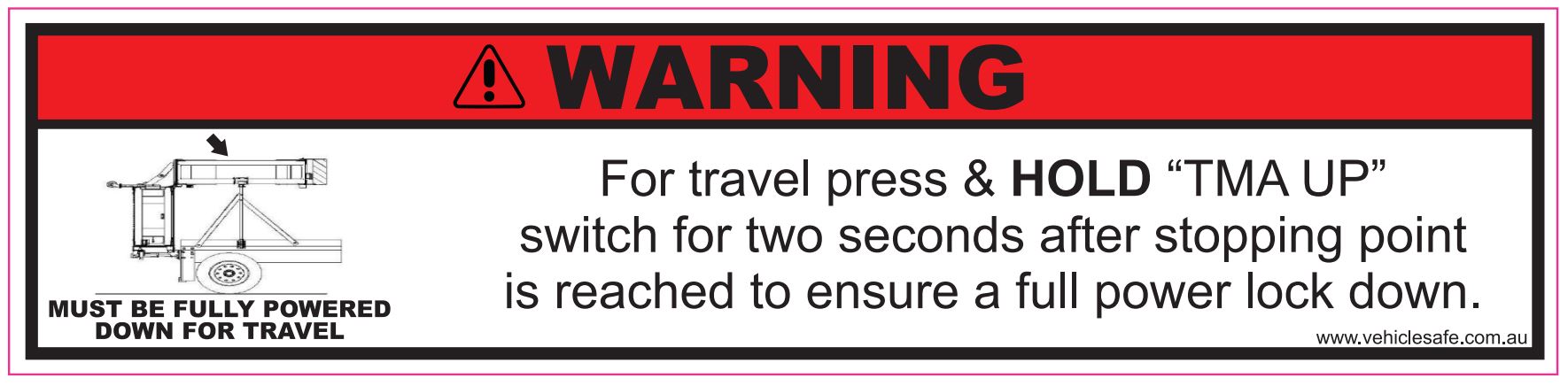 Scorpion TMA Safety Sticker Kit 150mm x 30mm x 8 - Vehicle Safe
