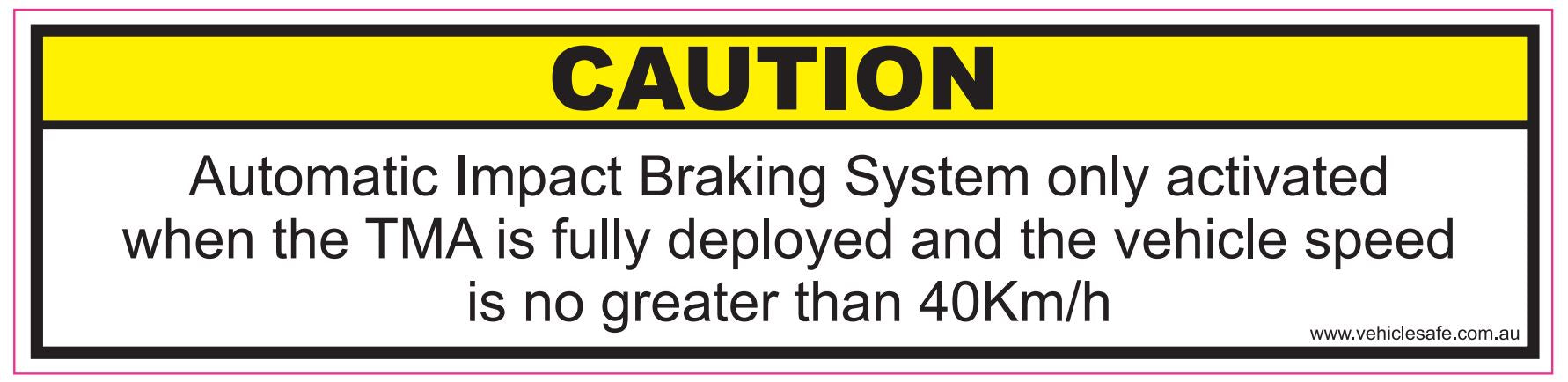 Scorpion TMA Safety Sticker Kit 150mm x 30mm x 8 - Vehicle Safe