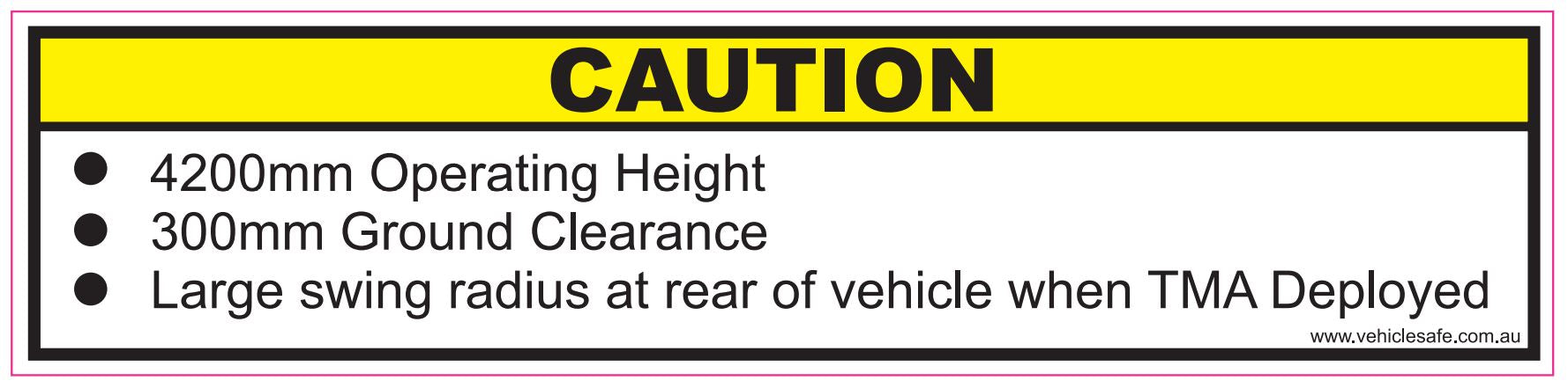 Scorpion TMA Safety Sticker Kit 150mm x 30mm x 8 - Vehicle Safe