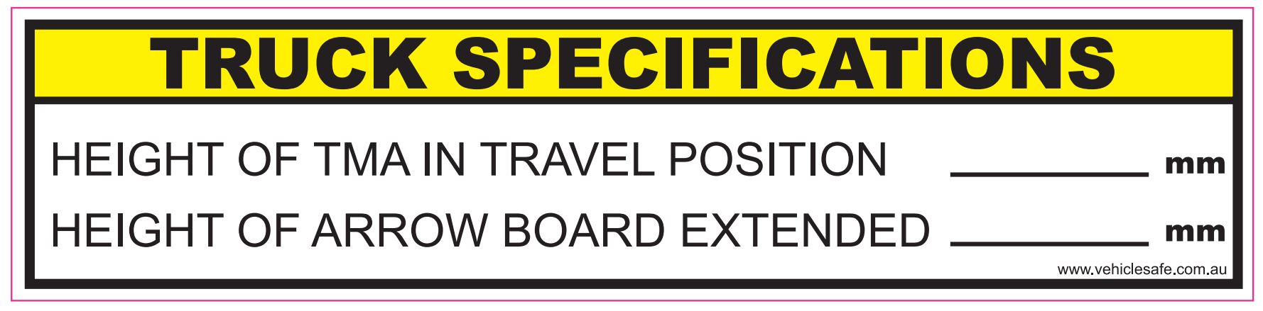 Scorpion TMA Safety Sticker Kit 150mm x 30mm x 8 - Vehicle Safe