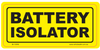 Battery Isolator Sticker - 100mm x 40mm - Vehicle Safe - Same Day Dispatch