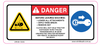 Remove Key Before Leaving - 100 x 40 (Landscape) - Vehicle Safe