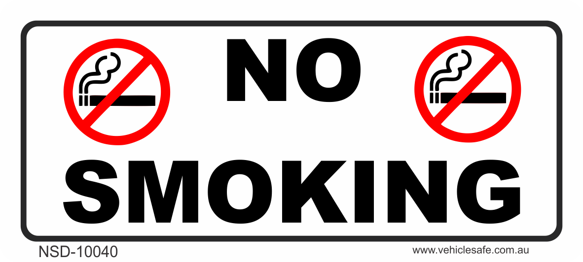 No Smoking Decal - Vehicle Safe