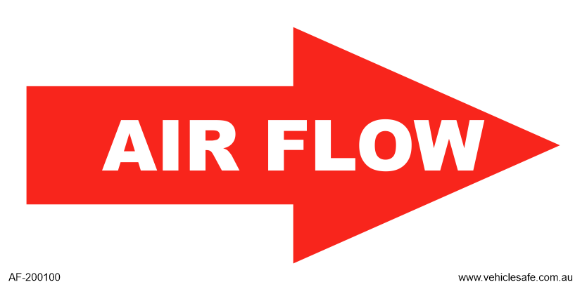 Air Flow - Right Arrow Decal - 200mm x 100mm – Vehicle Safe