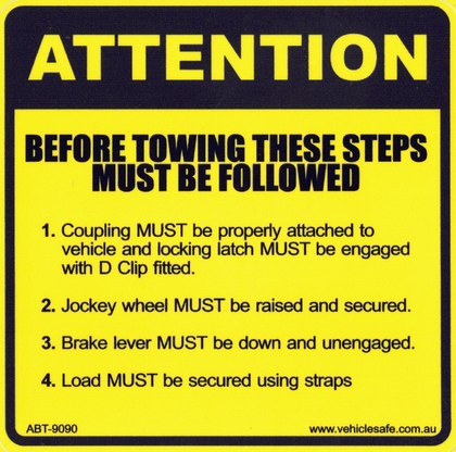 Attention Before Towing These Steps Must Be Followed - 90mm x 90mm