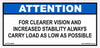 Attention for Clearer Vision and Increased Stability - 85mm x 45mm - Vehicle Safe