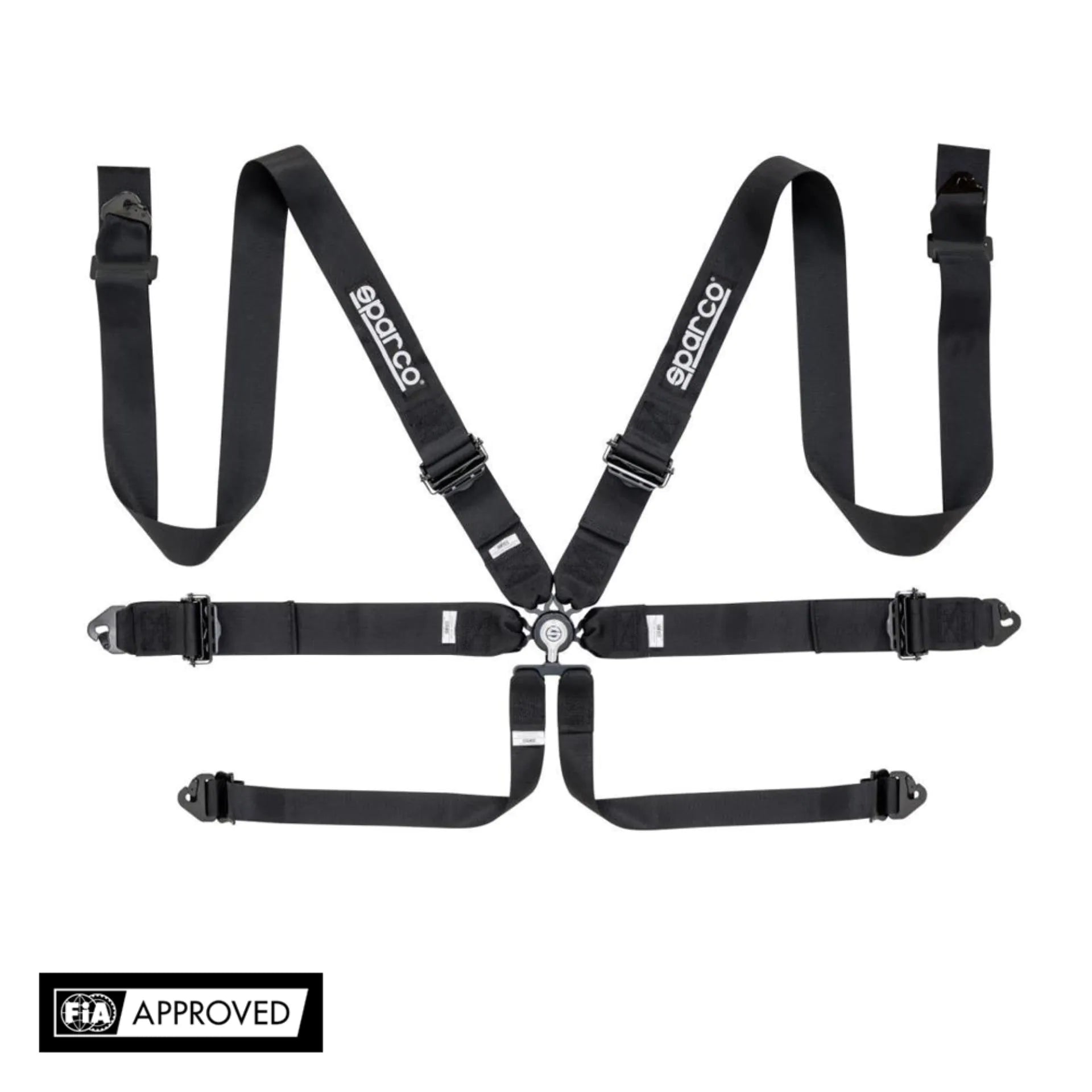 Sparco 4 Point Harness 2: BOLT IN Black