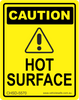 Caution Hot Surfaces Decal - Vehicle Safe - Same Day Dispatch