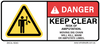 Danger Keep Clear Risk Of Amputation Decal - 100mm x 40mm