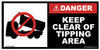 Danger Keep Clear of Tipping Area - 200mm x 100mm