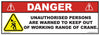 Danger Unauthorised Persons Are Warned - 300mm x 135mm - Vehicle Safe