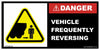 Danger Vehicle Frequently Reversing - 250mm x 125mm - Vehicle Safe