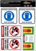 EWP Elevated Work Platform Safety Sticker Kit
