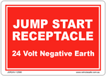 Jump Start Receptable Decal - 120mm x 90mm