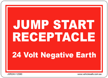 Jump Start Receptable Decal - 125mm x 90mm