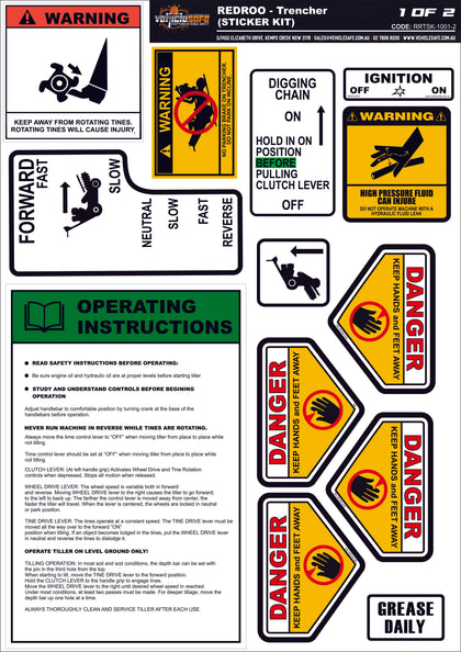 Redroo Trencher Sticker Kit