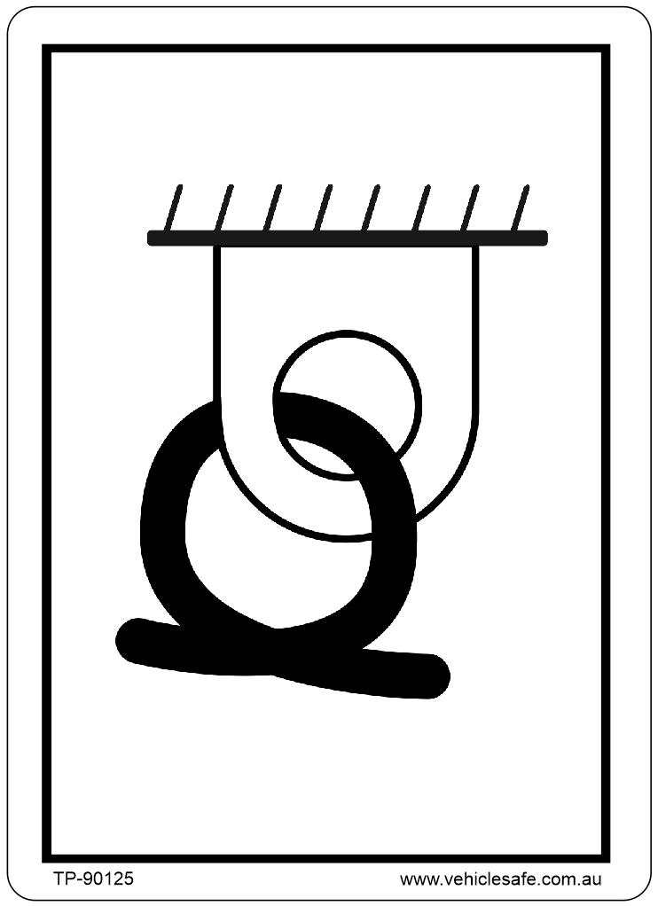 Automotive Racing Tow Point Sticker Towpoint Decal - 90mm x 125mm – Vehicle Safe