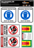 Tele Handler Safety Sticker Kit