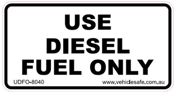Use Diesel Fuel Only Decal - 80mm x 40mm