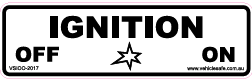 Ignition On Off Decal 70mm x 20mm – Vehicle Safe