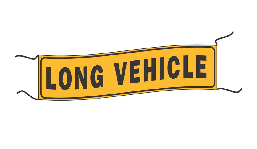 Long Vehicle 1 Piece Banner with Grommets & Ropes - 1020mm x 250mm