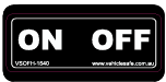 On Off Decal Horizontal 40mm x 15mm – Vehicle Safe