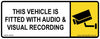 Vehicle Fitted with Audio & Visual Recording - 100mm x 40mm - Vehicle Safe