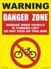 Warning Danger Zone - 200mm x 265mm - Vehicle Safe