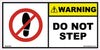 Warning Do Not Step - 80mm x 40mm