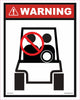 Warning No Passengers Allowed - 60mm x 75mm - Vehicle Safe