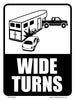Wide Turns - 225mm x 300mm - Vehicle Safe