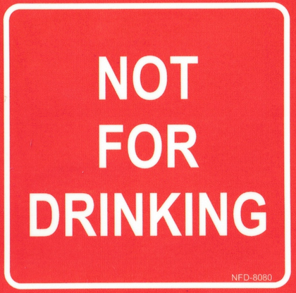 Not for Drinking -80mm x 80mm