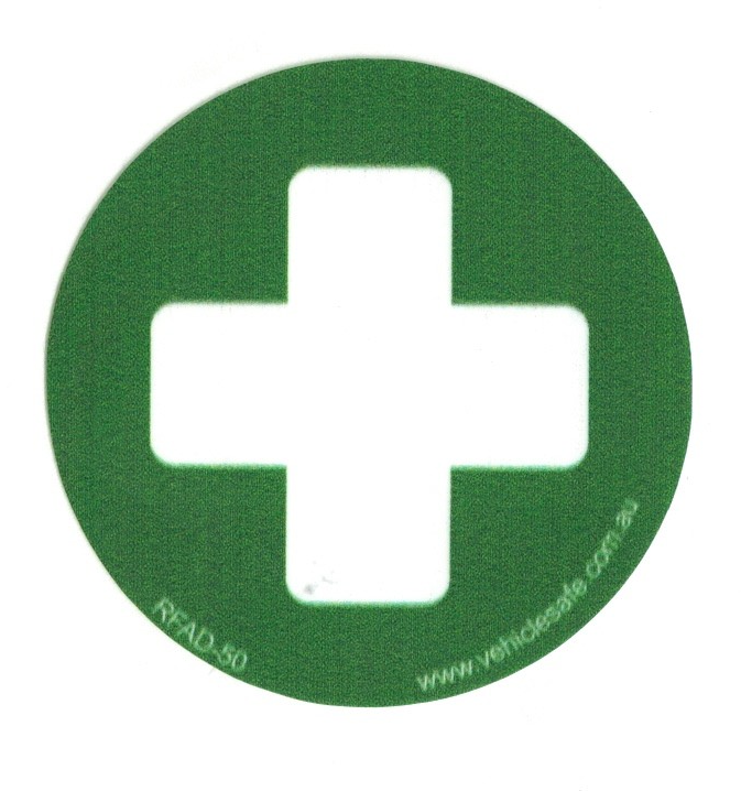 First Aid Round Decal - 50mm Diameter – Vehicle Safe